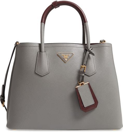 prada city two tone leather tote|Prada totes for women.